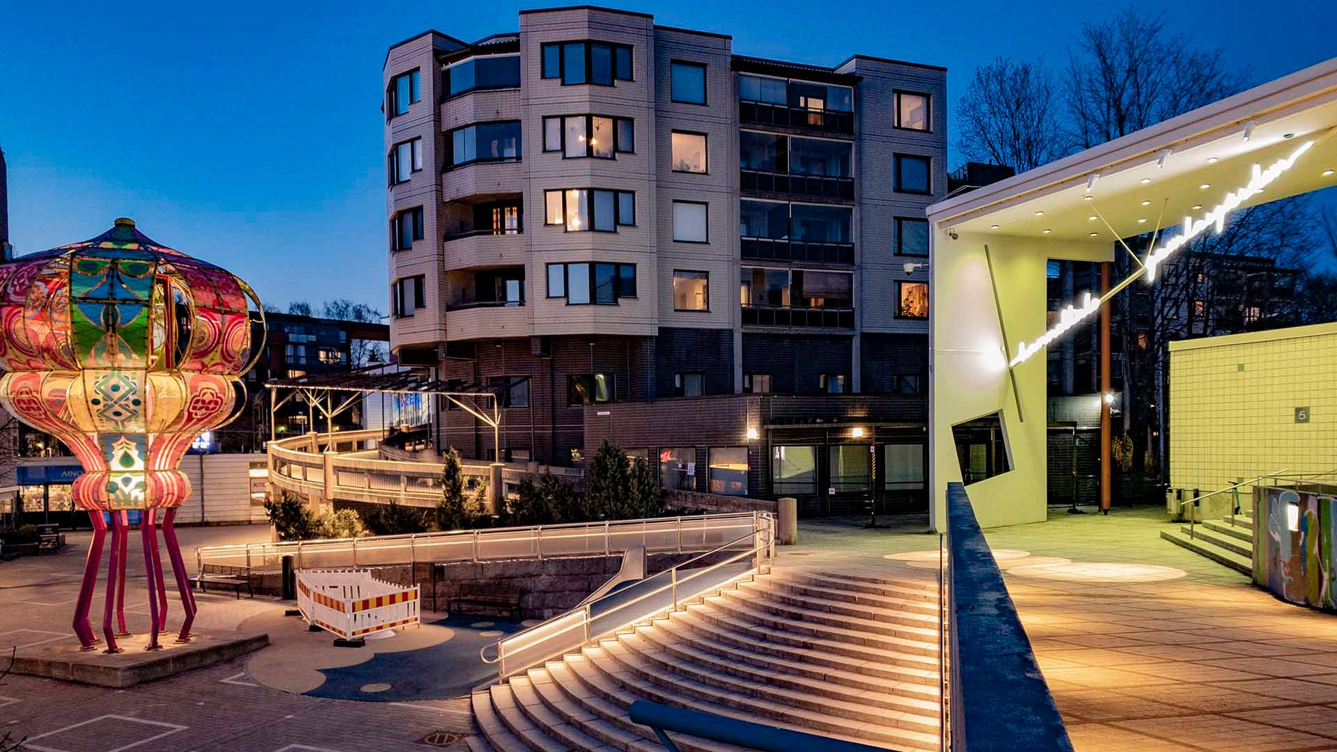 Lighting around Kannelmäki station