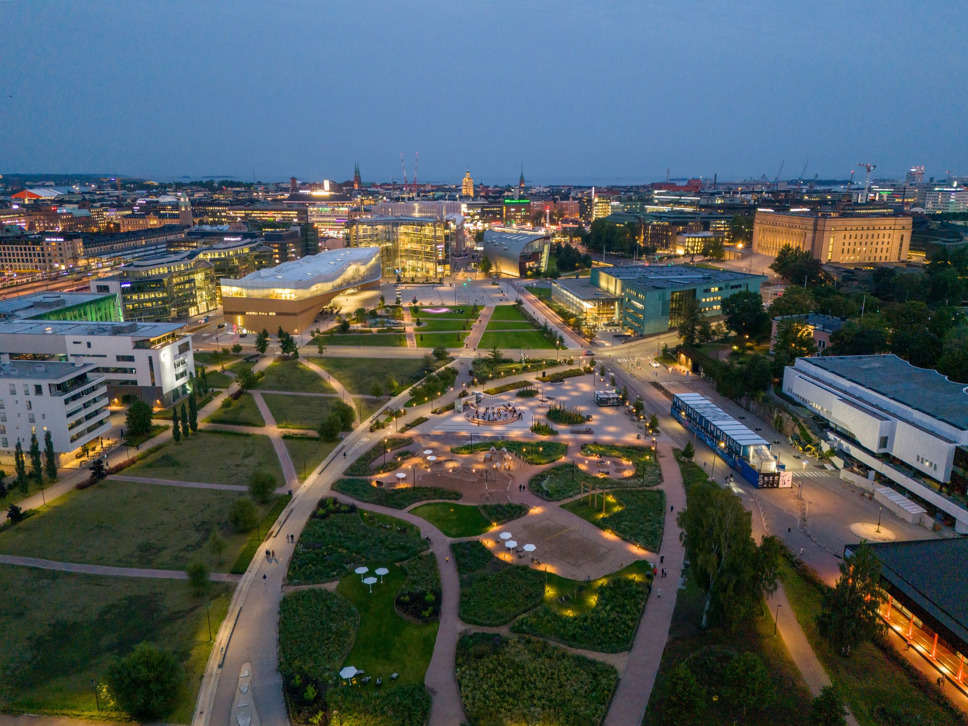 The lighting plan for Töölönlahtenpuisto